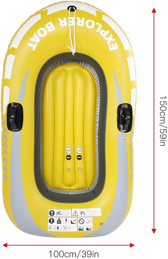 Inflatable Kayak Boat PVC Air Canoe for Fishing Diving Drifting (1 Person Rowing with Double Valve) Inflatable Boat PVC Boot Canoes