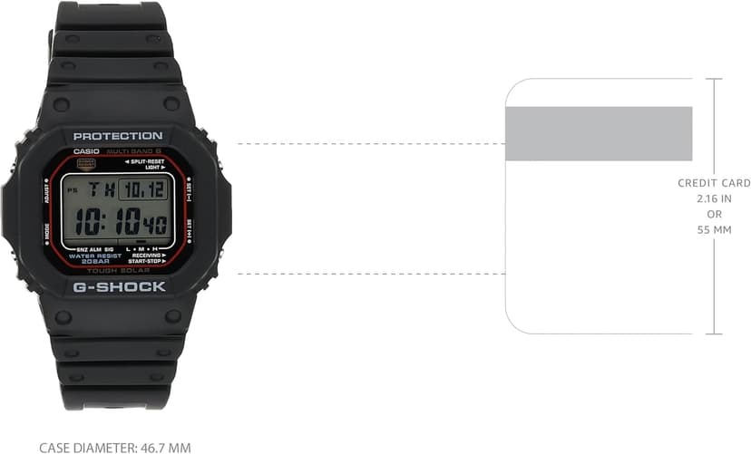 Casio G-Shock GW-M5610U-1 Men's Solar Black Resin Sport Watch