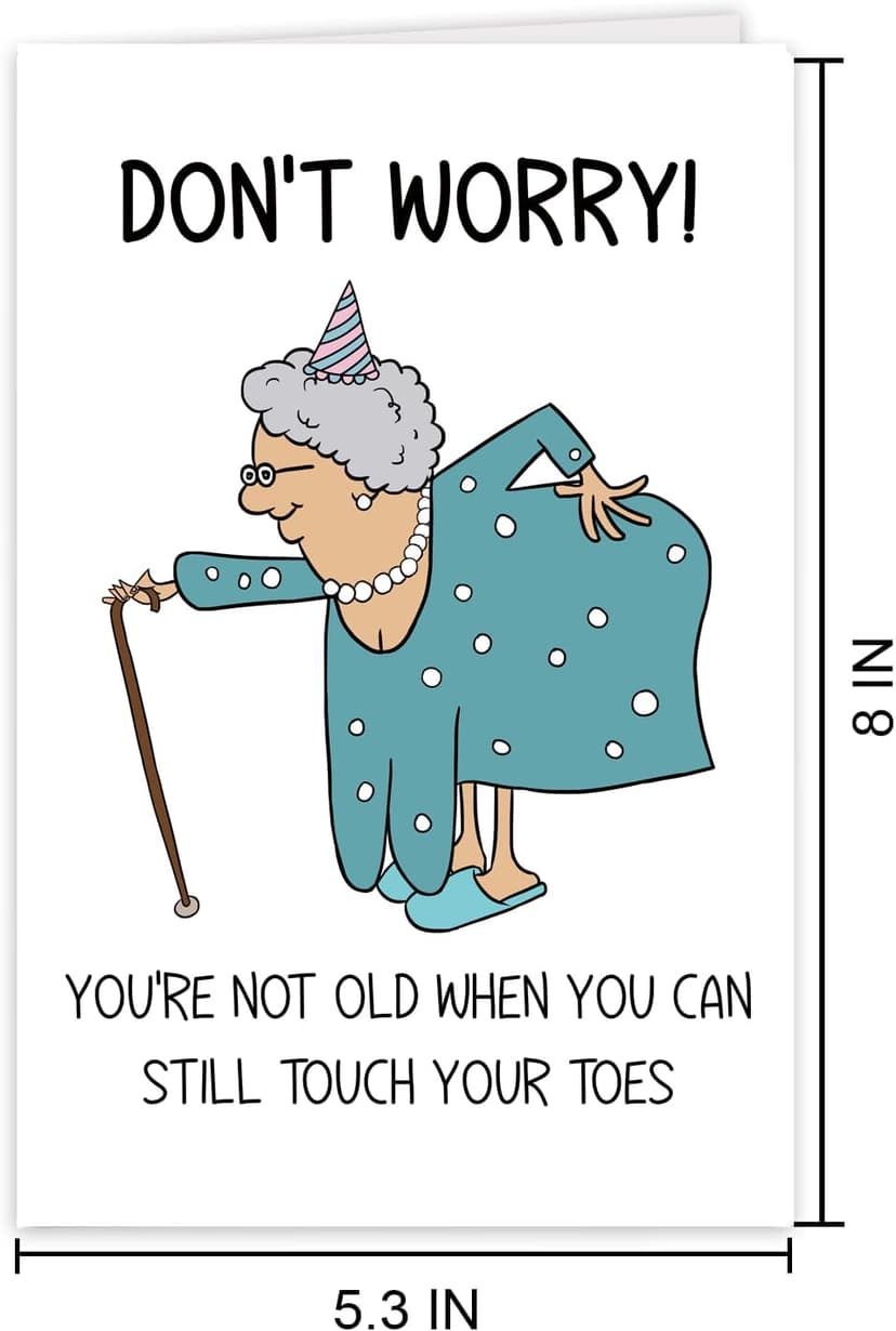 Rude Birthday Card Friendship Card for Woman, Funny Getting Older Card for Friends Bestie Family Wife, Gag 50th 60th 70th 80th 90th Birthday Gift Mom Grandma, Happy Birthday Card Old Age Women