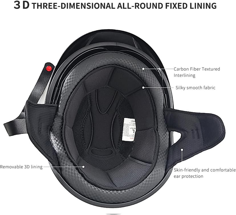 Motorcycle Half Helmet with Sun Visor Motorcycle Helmets for Men Women Helmet for Adult Scooter ATV Cruiser DOT Approved