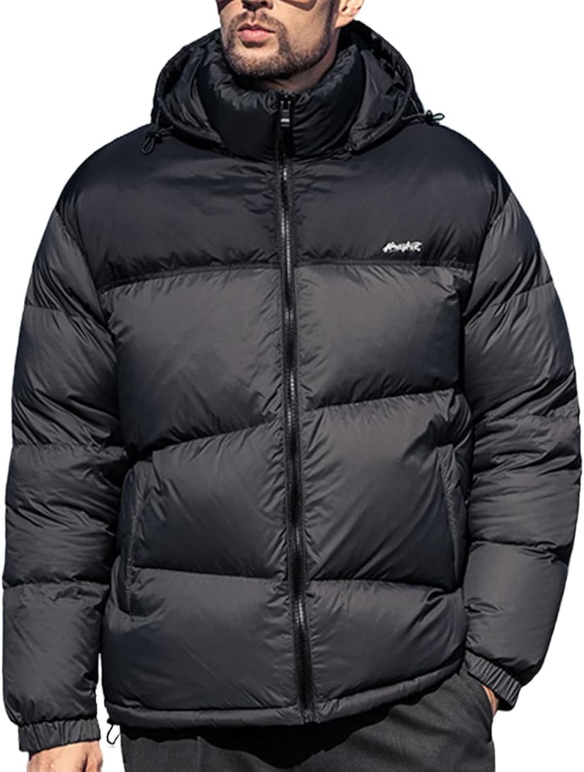 ZVX Goose Down Jacket, Warm and Soft Goose Down Jackets Men,Waterproof Windproof Unisex Down Jacket