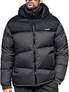 ZVX Goose Down Jacket, Warm and Soft Goose Down Jackets Men,Waterproof Windproof Unisex Down Jacket