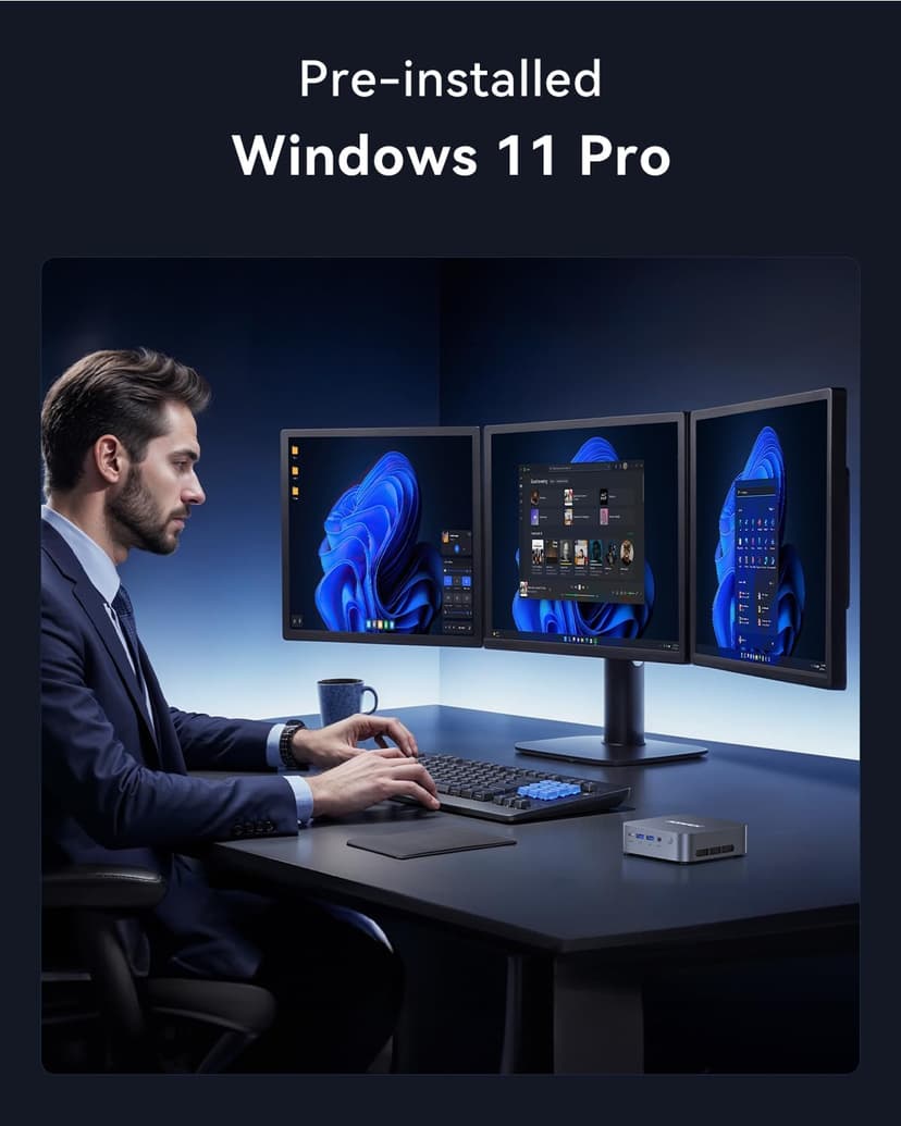 ACEMAGIC M1 Mini PC, Intel Core i9-11900H 32GB DDR4 1TB SSD, Mini Computers (4.9GHz, 8C/16T) PCIe3.0 Type-C/LAN 2.5G/HDMI/DP, 4K Triple Display 11 Pro Mini Desktop PC BT5.2/WiFi6/BT/for Home/Office