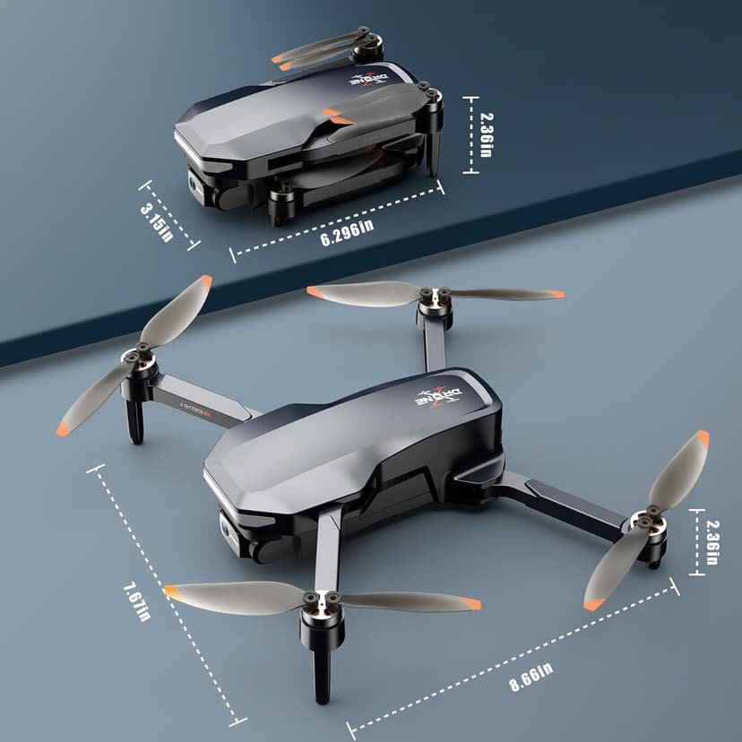 GPS Drone with 4K Camera for Adults, Foldable RC Quadcopter with 1312ft Range Video Transmission, 48 Mins Flight Time, Auto Return, Follow Me, Circle Fly, Waypoint Fly, Gesture Control