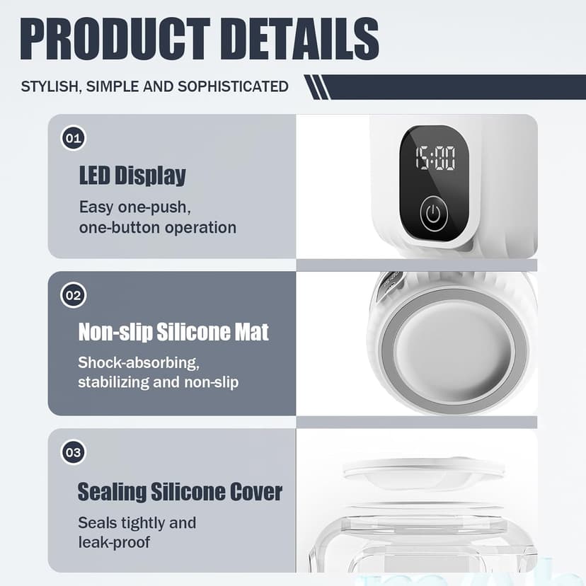 Underwear Washing Machine, Upgrade 1.5L Mini Portable Washing Machine Rechargeable Underwear Washer Deep Cleans Small Clothes for Apartment, Dorm, RV, Travel & Hotel Use