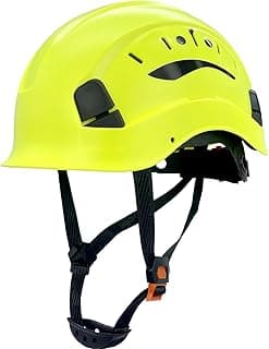 ANSI-Certified Industrial Safety Helmet RGS-6C with Adjustable Vents, 6-Point Suspension Hard Hats for Construction, Rescue, Outdoor Work
