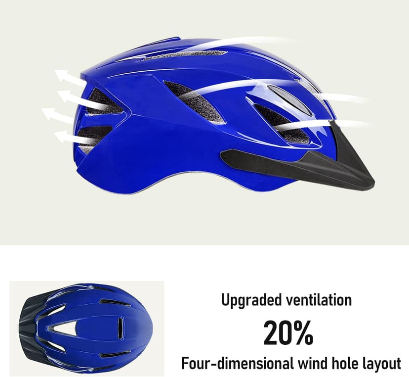 Lightweight Adult Bike Helmet Only 280g - CPSC Certified Bicycle Helmet for Men Women with 15 Air Vents, Adjustable Dial Fit, Removable Liner & Visor, Road Cycling Helmet Size 58-62cm