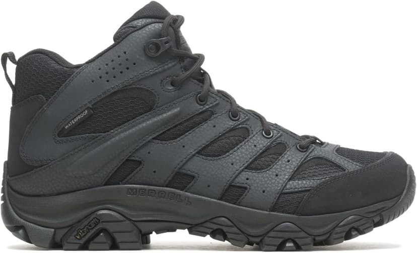 Merrell mens Moab 3 Tactical Mid Waterproof Boots, Coated Leather & Mesh Upper Combat Hiking Work Shoes