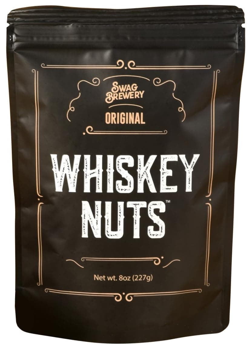 Whiskey Nuts - Gourmet Mix of Slightly Sweet and Salty Almonds, Peanuts, Corn Nuts, & Honey Roasted Sesame Sticks That Brings Out The Flavor Of Whiskey. Great Gift for Men, Women, Bourbon Lovers B0CLYQJTFZ