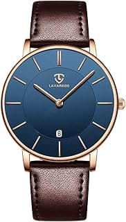 BEN NEVIS Watch, Mens Watch, Minimalist Fashion Simple Wrist Watch Analog Date with Leather Strap