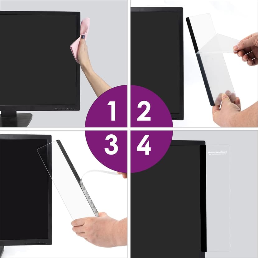Computer Monitor Memo Board Computer Sticky Note Holder Office Desk Accessories 2pcs Computer Monitor Memo Board Office Supplies B0BRMX3SWH