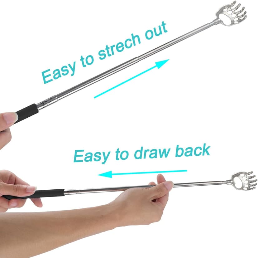 WOVTE Bear Claw Extendable Back Scratcher for Men Women, Stocking Stuffers for Adults Men, Mothers Day Fathers Day Birthday Christmas Gifts for Men Women Mom Dad Husband