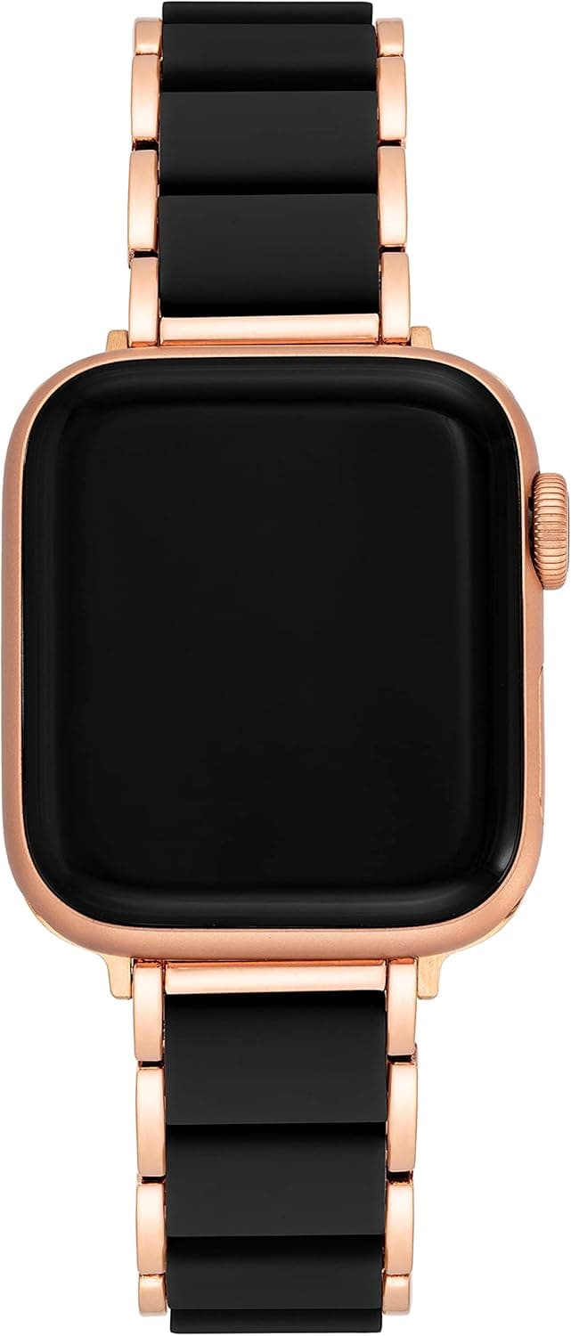 Anne Klein Silicone Fashion Bracelet for Apple Watch, Secure, Adjustable, Apple Watch Replacement Band, Fits Most Wrists