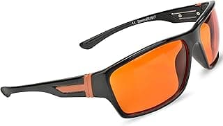 99.9% Blue Light Blocking Amber Glasses for Sleep - Medium Adult Size Nighttime Eye Wear - Special Orange Tinted Glasses Help You Sleep & Relax Your Eyes