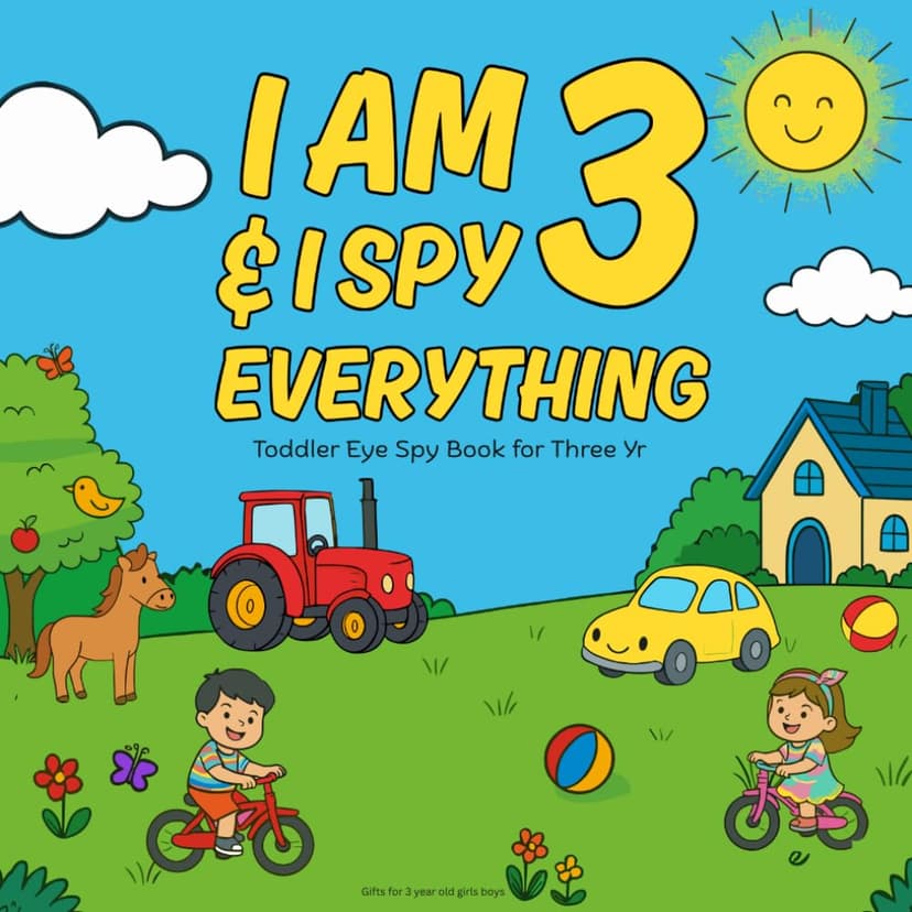 Gifts for 3 Year Old Girls Boys : I Am 3 & I Spy Everything : Toddler Eye Spy Book for Three Yr: Fun Search & Find Activity Book for Toddlers ... Simple Shapes, Colors, and Counting Practice B0FCD5PN4R