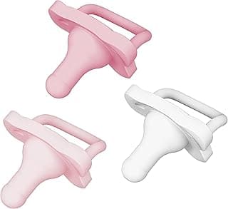 Dr. Brown's Happy Paci 100% Silicone Baby Pacifier, Contoured One-Piece Design, Light Pink/Pink/White, 0-6m, BPA-Free, 3-Pack