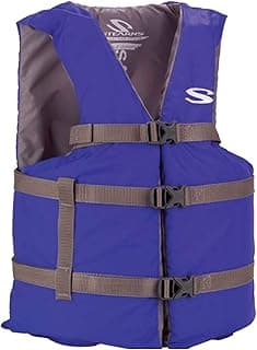 Stearns Adult Life Vest, USCG Approved Type III Life Jacket, PFD for Boating, Swimming, Watersports, & More, Standard & Oversized Fits