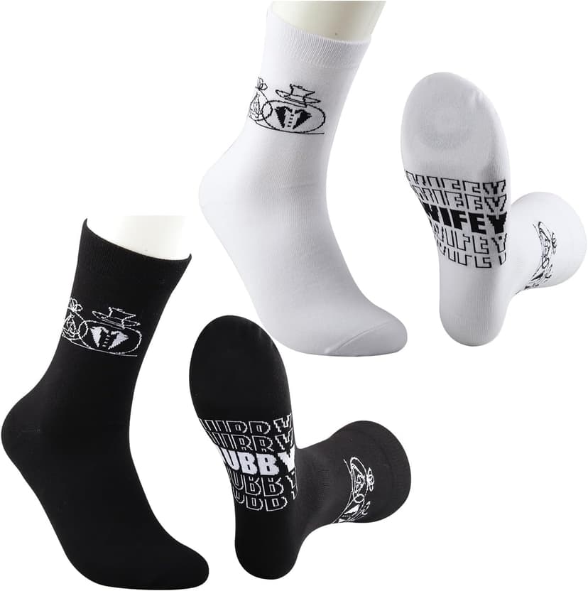 MBMSO Couples Socks Set Newlyweds Gift Socks Hubby and Wifey Est. 2025 Wedding Gift for Bride and Groom Socks Engagement Gift