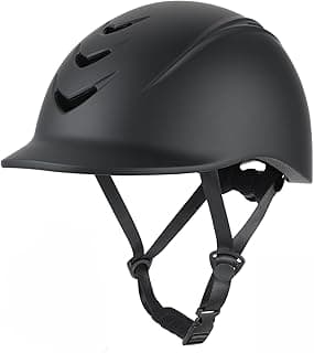 Horse Riding Helmet for Adult：Adjustable Equestrian Helmet with Ventilation for Men & Women - Lightweight Safety Headgear for Outdoor Riding (Fits 22"-24" / 56-61cm)