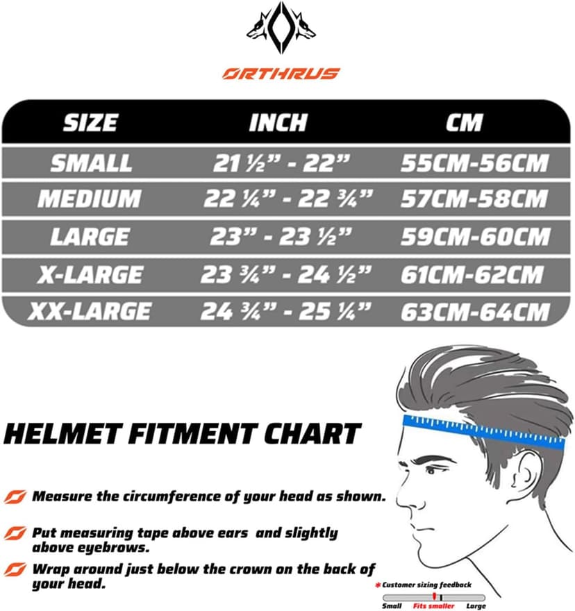 Orthrus Dual Sport Adventure Motorcycle Helmet DOT Certified for Adults, UV Protected Dual Visor & Intercom Slot, ATV UTV Dirt Bike Snowmobile Off Road Helmets