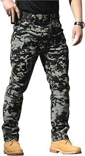 Generic Tactical Cargo Pants for Men Stretch Water Resistant Ripstop Pants Outdoor Lightweight Work Hiking Pant with Pockets