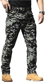 Generic Tactical Cargo Pants for Men Stretch Water Resistant Ripstop Pants Outdoor Lightweight Work Hiking Pant with Pockets