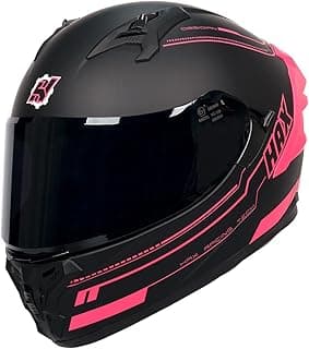 HAX Obsidian Pro Full Face Dual Visor Adult Motorcycle Helmet for Motorbike Street Bike with Pinlock Ready DOT Approved