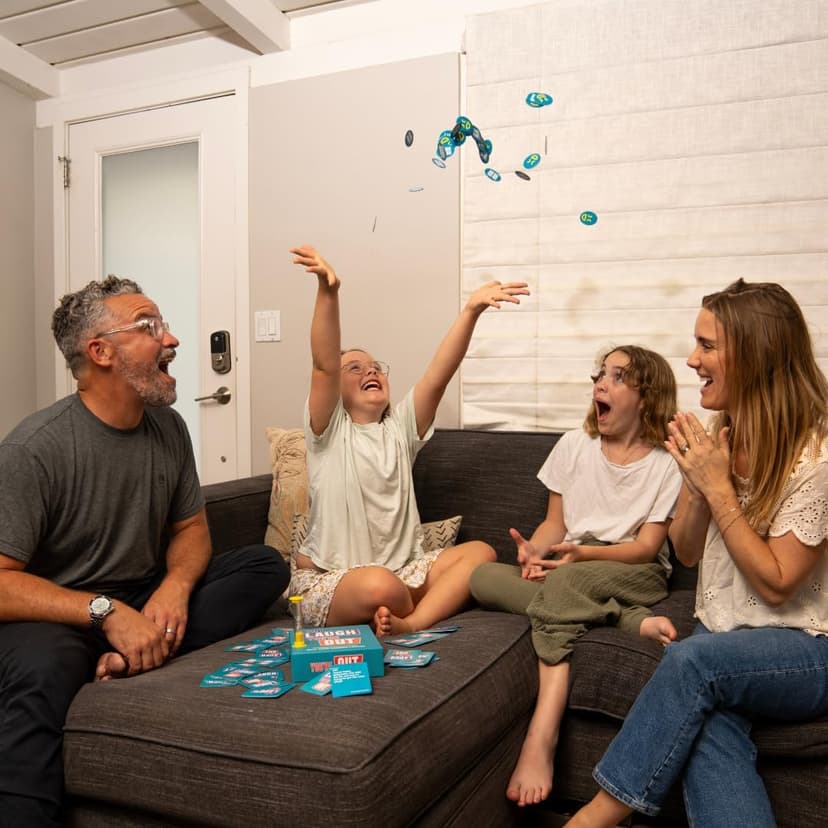 You Laugh You're Out A Party Game with Hilarious Charades Family Card Games for Adults & Kids, 125 Prompt Cards Fun Card Games for Family Game Nights, Gatherings, & Parties Ages 14+