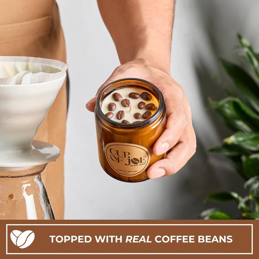 Coffee scented jar candle 9oz espresso aroma in amber glass for warm ambiance, long-lasting fragrance, and home décor. 9oz Coffee Scented Jar Candle, Espresso, Amber Glass, Home Fragrance Gift B0DJMPC42T