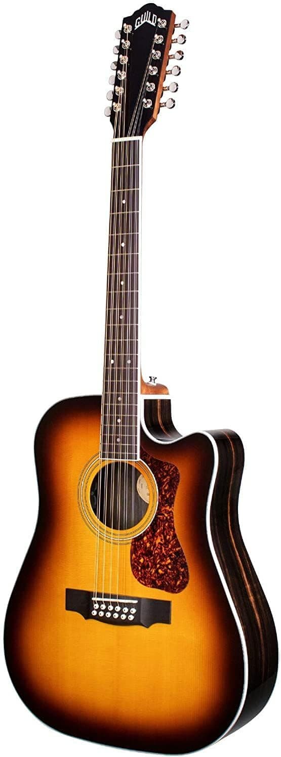 GUILD Guitars D-2612CE Deluxe ATB 12-string Acoustic Guitar, Antique Burst, Archback Deluxe, Solid Top, Dreadnought, Westerly Collection