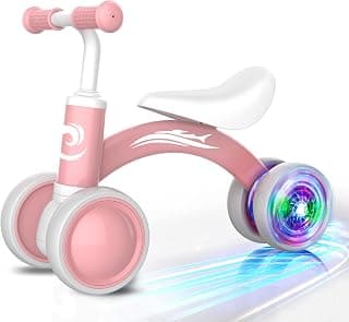 Gamfeiny Colorful Lighting Baby Balance Bike Toys for 1 Year Old Boy Girl Gifts, 10-36 Month Toddler Balance Bike, No Pedal 4 Silence Wheels & Soft Seat First Riding on Toys, 1st Birthday Gifts B0BLMF98S8
