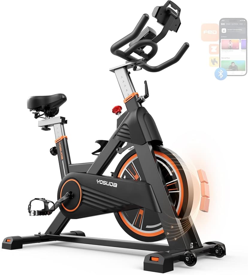 YOSUDA PRO Magnetic Exercise Bike 350 lbs Weight Capacity - Indoor Cycling Bike Stationary with Comfortable Seat Cushion, Silent Belt Drive 010C