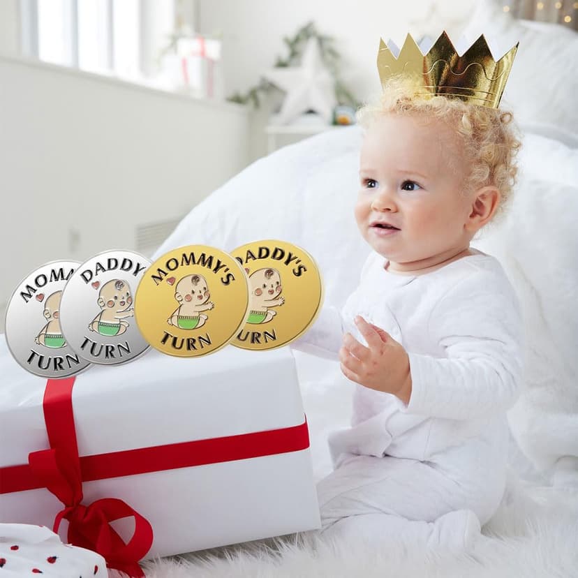 New Parent Decision Coin Funny Pregnancy Gifts for First Time Moms Dads, Cute New Parents Gift Mommy Daddy Couples Gift Ideas, Gag Gift for Baby Shower Birthday Fathers Day