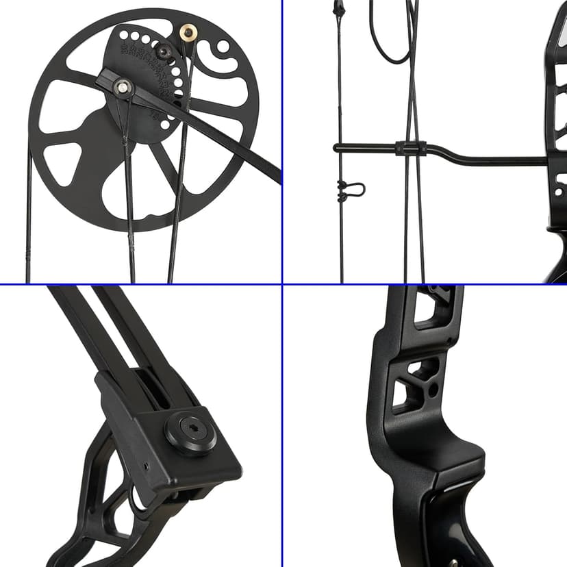 S F Archery Compound Bow Package for Adults and Teens,Shooting Practice Archery Hunting Accessories Hunting Gear，19”-30” Draw Length，20-70 Lbs Draw Weight，320 fps，Right Handed