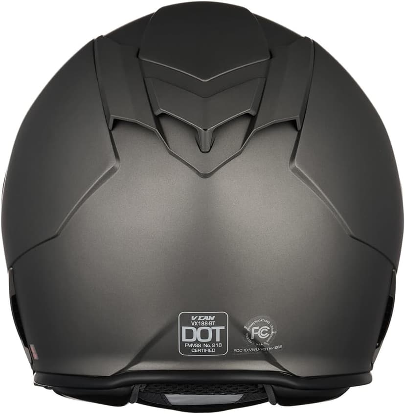 VCAN Bluetooth Integrated Full Face Motorcycle Helmet with Dual Visor