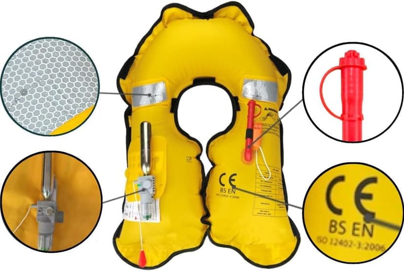 Automatic Inflatable Life Jacket | Low Profile PFD for Adults | Compact Design Self Inflating Life Vest | Supports up to 330 lbs