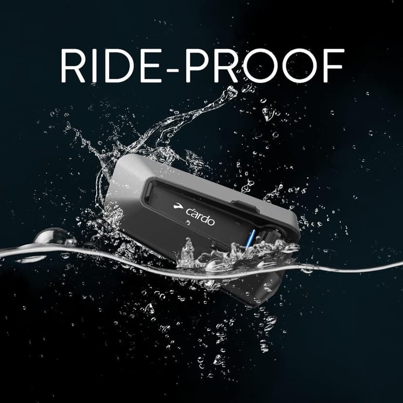 Cardo PACKTALK Edge Motorcycle Bluetooth Communication System Headset Intercom - Single Pack