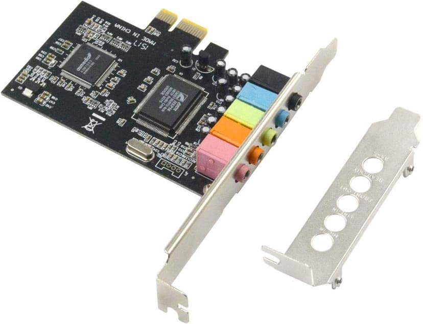 GODSHARK 5.1 Internal PCIe Sound Card for PC Windows 8 7 with Low Profile Bracket, 3D Stereo PCI-e Audio Card, CMI8738 Chip 32/64 Bit Sound Card PCI Express Adapter