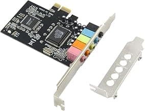 GODSHARK 5.1 Internal PCIe Sound Card for PC Windows 8 7 with Low Profile Bracket, 3D Stereo PCI-e Audio Card, CMI8738 Chip 32/64 Bit Sound Card PCI Express Adapter