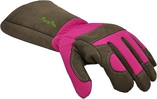 G & F Products Florist Pro Rose Gardening Gloves, Synthetic Leather Palm, Thorn Protection, Long Sleeve