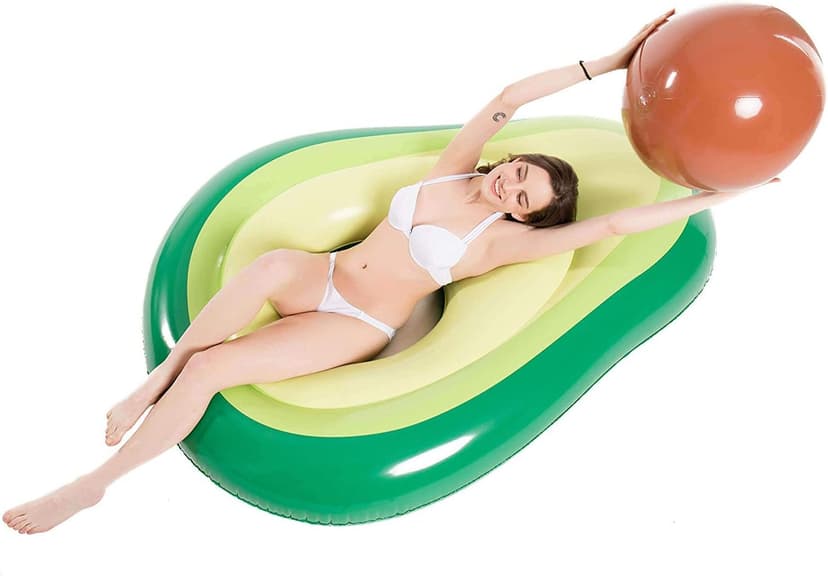 Jasonwell Inflatable Avocado Pool Float Floatie with Ball Water Fun Large Blow Up Summer Beach Swimming Floaty Party Toys Lounge Raft for Adults (XL)