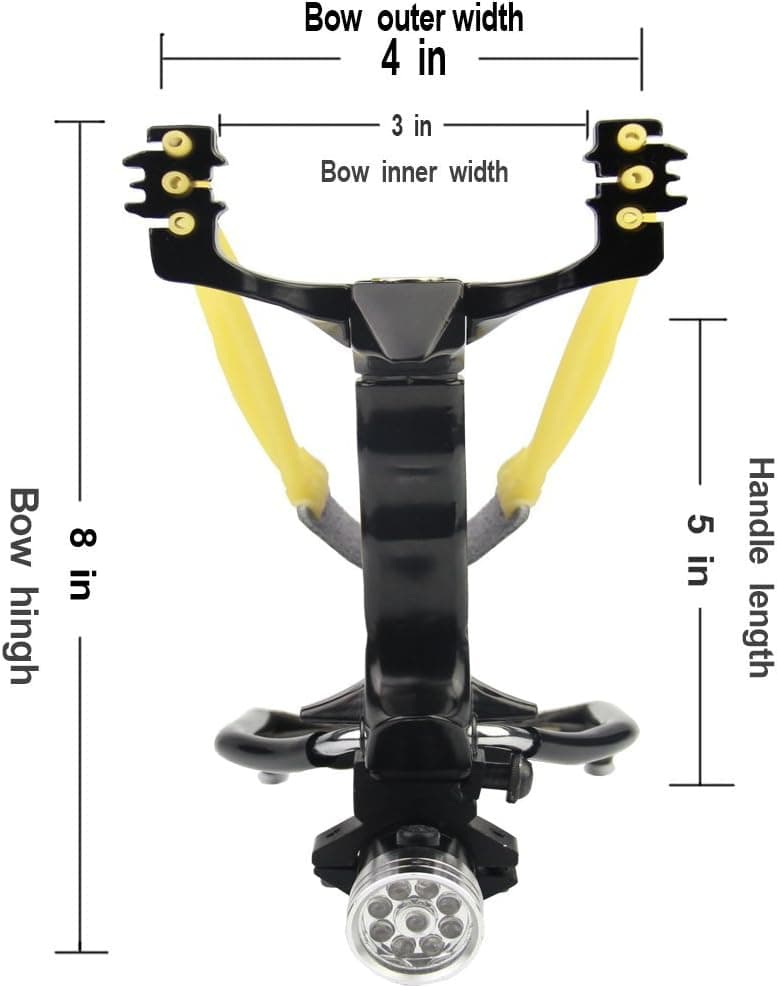 COOY Slingshot,Wrist Sling Rocket Professional Hunting Slingshot with Heavy Duty Launching Bands, High Velocity Catapult …