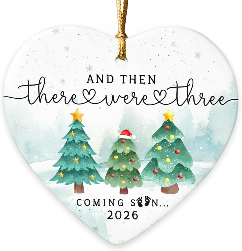 Pregnancy Ornament, Unique Pregnancy Gifts for Expecting 2026, Thoughtful Pregnant Ornaments for Mom Dad Wife Husband, Adorable Christmas Ornaments for Tree Decorations