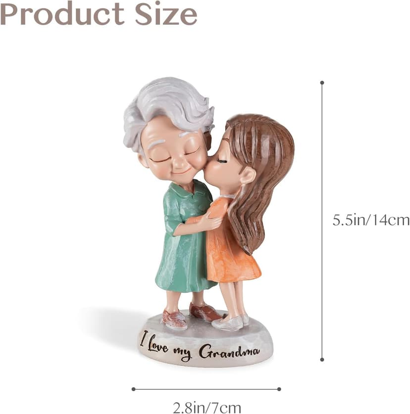 Grandma Birthday Gifts: I Love You Grandma Figurine Gift from Granddaughter - Grandmother Gifts for Mothers' Day - Meaningful Gift for Grandma Nana Gigi Christmas