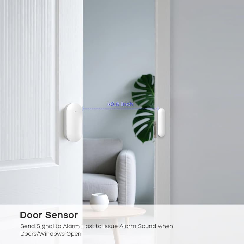 PGST WiFi Wireless Home Alarm System - 2025 Home Security System, 10-Minute Installation, 4 Door & Window Sensors + 2 Motion Sensors, APP Remote Control, Compatible with Alexa, No Monthly Fee