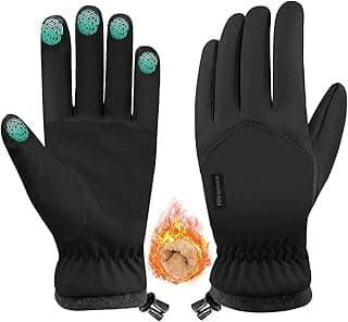 Hiramex Winter Waterproof Gloves Men Women, Windproof Warm Ski Gloves for Cold Weather, Touch Screen Snow Warm, Running Driving Cycling