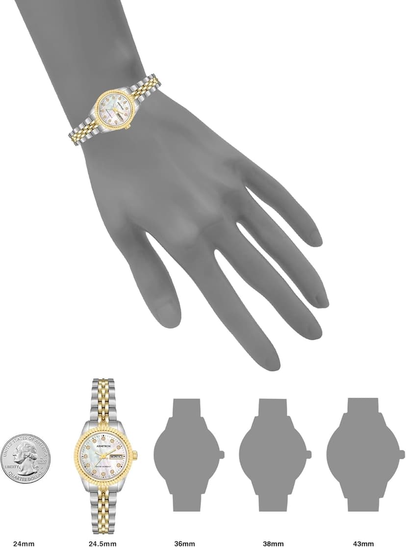 Armitron Women's Genuine Crystal Accented Bracelet Watch, 75-2475