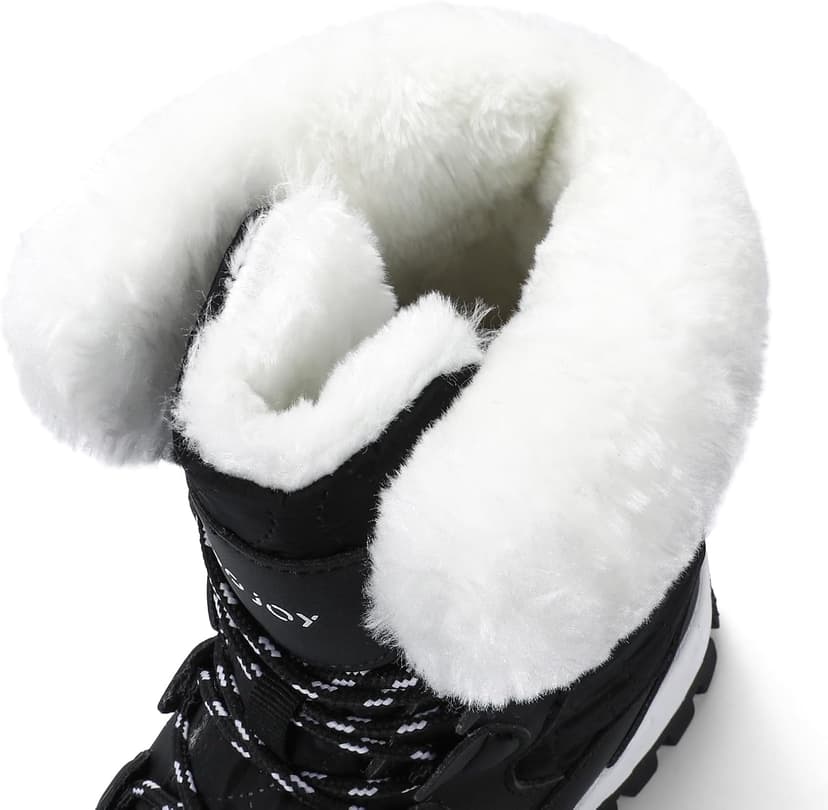 COOJOY Womens Waterproof Winter Snow Boots Warm Shoes Furry Mid Calf Lightweight Walking Hiking Booties