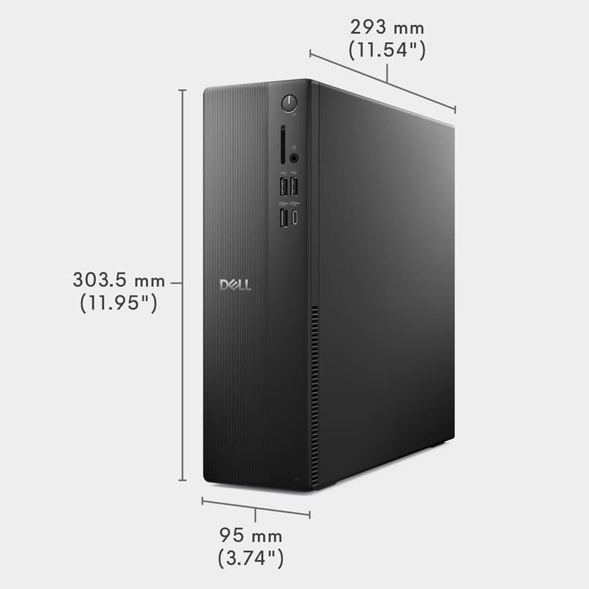 Dell Slim Desktop ECS1250 - Intel Core i3 14100 Processor, 8GB DDR5 RAM, 512GB SSD, WiFi 6, Intel UHD Graphics 730, Windows 11 Home, Onsite Service - Black