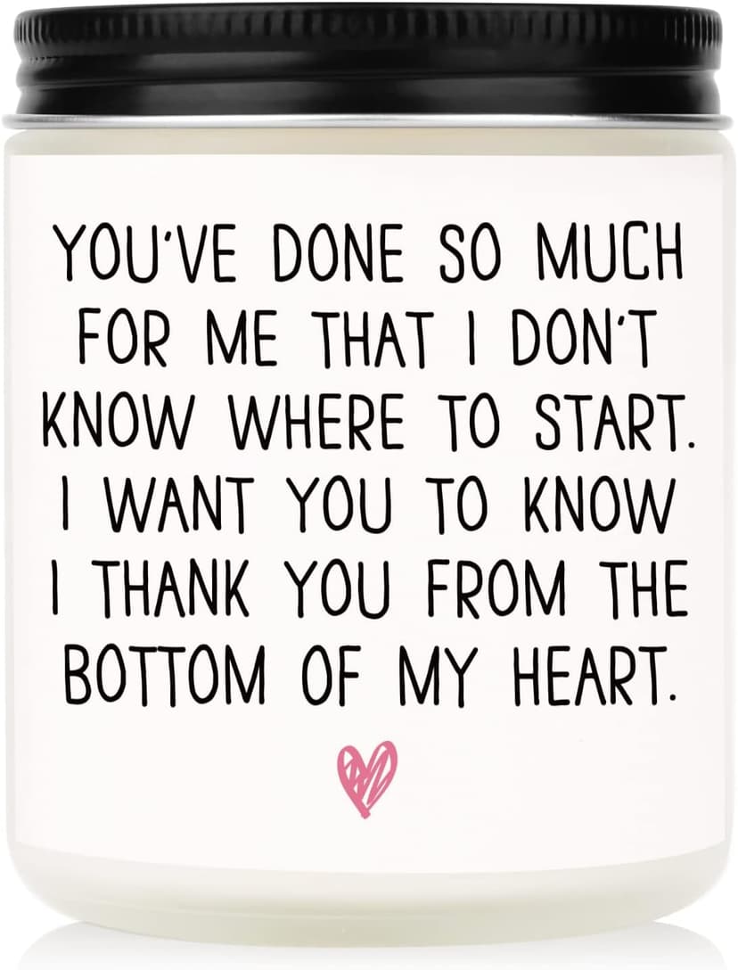 BAUBLEDAZZ Thank You Gifts for Women, Thank You Candle- Handmade Lavender Natural Soy Wax Candle (7oz)- Appreciation Gifts for Friends, Coworker, Men, Hostess